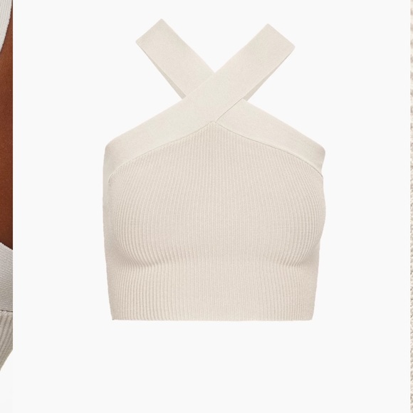 Aritzia Tops - Babton sculpt knit criss cross cropped tank.